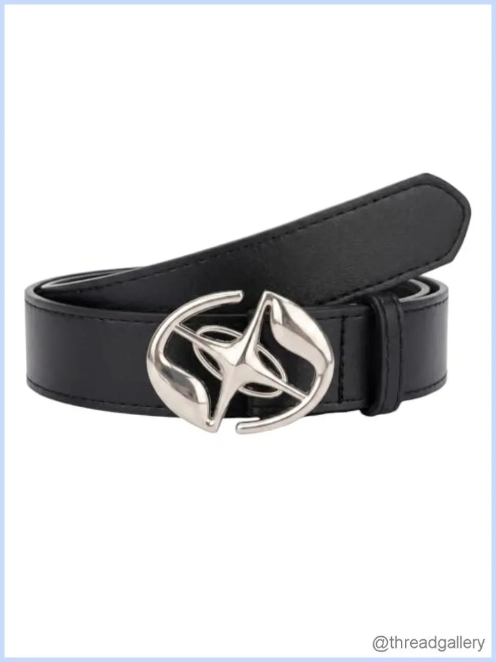 Star Metal Buckle Faux Leather Y2K Gothic Punk Streetwear Belt Waist